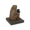 Hand Crafted Rabbit Umbrella Base With Playful Design - Light Brown - Image 5