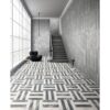 Waterjet Marble 2 Color Marble For Floor And Wall Polished Marble Tile Stone 1 Box Each Pattern 4 Pieces - White / Gray - Image 6