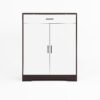 Freestanding Wooden Shoe Cabinet, 4 Tier Organizer With Drawer - White / Walnut - Image 14