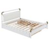 Queen Size Storage Platform Bed, With 2 Big Drawers, Twin Long Size Trundle - White - Image 2