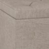 Hamilton - Lift Top Rectangular Storage Ottoman - Natural - Image 6