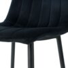 Indoor Velvet Dining Chair, Modern Kitchen Dining Chair With Cushion Back, Upholstered Side Chair With Coated Metal Legs, Family Kitchen Dining Room And Living Room (Set of 4) - Black - Image 11