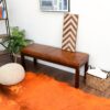 Austin - Antique Leather Bench With Lines - Antique Brown / Brown / Rustic / Tan - Image 7