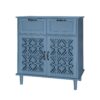 2 Door 2 Drawer Cabinet, American Furniture, Suitable For Bedroom, Living Room, Study - Blue - Image 10