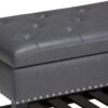 Lomond - Storage Ottoman Bench - Stone Gray - Image 7