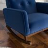 Demetrius - Solid Wood Rocking Chair - Blue - Image 5