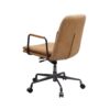 Eclarn - Top Grain Leather Office Chair - Brown - Image 6
