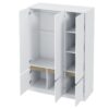 6 Doors Wardrobe Storage For Bedroom - White - Image 5