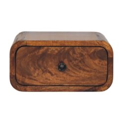 Avora - Mini Wall Mounted 1 Drawer Nightstand - Beige Brown