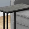 Accent Table, C - Shaped Contemporary Stylish - Gray - Image 6