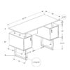 Computer Desk, Home Office, Laptop, Storage, Work, Contemporary, Modern - Black - Image 8