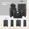 2 Piece Luggage Set With Bags Expanable Spinner Wheels ABS Lightweight Suitcase With Tsa Lock 20" / 24" - Dark Gray - Image 3