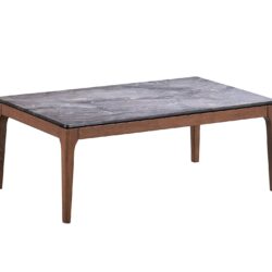 Bevis - Engineered Stone Top Rectangular Coffee Table - Black