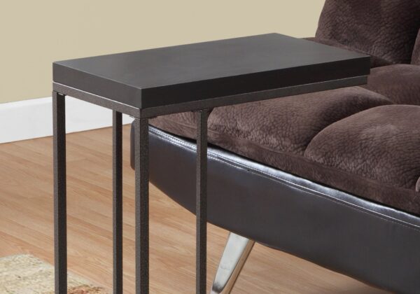 Accent Table, C - Shaped, Contemporary & Modern - Espresso