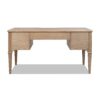 Dauphin - Gold Accent 5 Drawer Executive Desk - Natural Brown - Image 3