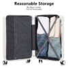 Set 3 Pieces 20" / 24" / 28" Abs Spinner Wheel Luggage, Matching Color, With Combination Lock - White - Image 7