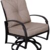 Modern Dining Swivel Chair With Back And Seat Cushion (Set of 2) - Antique Bronze - Image 7