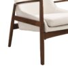 Accent Chair, Mid-Century Modern Armchair (Set of 2) With Solid Wood Frame, Reading Leisure Chair With High Back For Living Room - Beige - Image 7