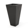 Outdoor Modern Small Cast Stone Planter - Black - Image 3