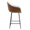 Modern Style Counter Height Bar Stools, With Comfortable Upholstery, Durable Metal Legs Ensure Stability - Brown - Image 8