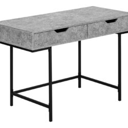 Computer Desk For Home Office, Laptop, Storage Drawers, Versatile Placement - Gray