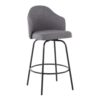 Ahoy - Contemporary Fixed Height Counter Stool (Set of 2) - Black / Gray - Image 2