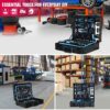Combined Maintenance Tool Suitcase 247 Pieces Of Basic Home Maintenance Tool Set General Machinery Tool Set - Blue - Image 8