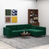 Christian - Sectional Sofa Right Facing - Green - Image 5