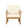 Hueber - Outdoor And Rope 4 Seater Chat Set With Cushions - Teak - Image 9