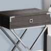Accent Side Table, Storage Drawer - Taupe - Image 3
