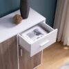 Shoe Storage Cabinet For 17 Pairs, Bedroom Cabinet With Drawer - Doors - White / Dark Taupe - Image 3