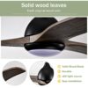 Ceiling Fan, Indoor Outdoor Ceiling Fan With Light With Remote Control, Noiseless Reversible Motor, 6 Speed, 3 Color, For Patio Living Room, Bedroom, Office, Indoor - Matte Black - Image 11