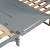 Queen Size Murphy Bed With Iron Legs, Modern Design - Gray - Image 15
