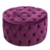 Modern Glam Ottoman Velvet - Fuchsia - Image 8