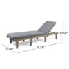 Ariana - Wooden Chaise Lounge With Cushion, Stylish Outdoor Relaxation - Gray - Image 3