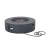 Modern Lightweight Concrete Outdoor Circular Fire Pit 50, 000 Btu - Dark Gray - Image 9