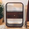 Curved Edge Bedside Table - Walnut - Image 10