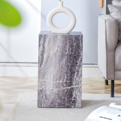 Modern Coffee Table With Textured Patterns And Stylish Design - Gray
