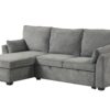Ember - Sleeper Sectional With Reversible Storage Chaise, USB Charging Ports, And Cupholders - Gray - Image 3