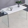 Elegant And Clear Tempered Glass Coffee Table With Storage - White - Image 2