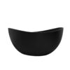 63" Freestanding Solid Surface Soaking Bathtub For Bathroom - Black - Image 4