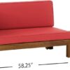 Brava - X Back Corner Bench L With Coffee Table - Red - Image 5