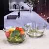 Palm Tree Style Acrylic Serving Bowls Unbreakable Small Bowls For Snacks Clear Bpa Free - Clear - Image 6