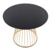Canary Cosmo - Contemporary Dining Table - Gold / Black - Image 3