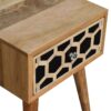 Inlay - Mini Bone Bedside Table - Brown Oak - Image 4