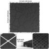 Stone Texture 12" Patio Deck Tiles, Diy - Module Interlocking Decking Floor Tiles, Polypropylene, 12" - Dark Gray - Image 3