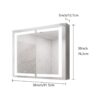 36" X 30" Medicine Cabinet With LED Vanity Mirror, Anti-Fog, Recessed Or Surface Mount, Waterproof, Dimmable, Aluminum 3000K~6000K Lighted Double Door Bathroom Cabinet With Touch Switch - Silver - Image 11