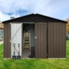 10'x12' Garden Sheds Outdoor Storage Sheds - Brown / Black - Image 7