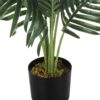 34" Tall, Artificial Plant, Palm Tree, Indoor, Faux, Fake, Floor, Greenery, Potted, Real Touch, Decorative - Green / Black - Image 3