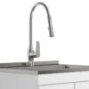 Lawrence - Laundry Cabinet & Faucet And Stainless Steel Sink - White - Image 4